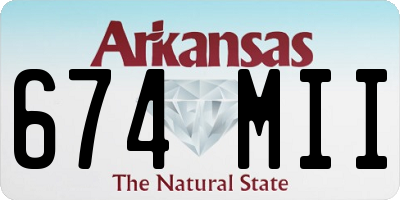 AR license plate 674MII
