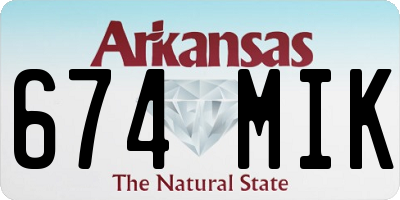 AR license plate 674MIK