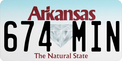 AR license plate 674MIN