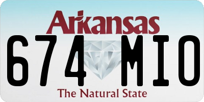 AR license plate 674MIO
