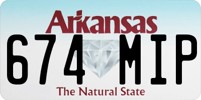 AR license plate 674MIP