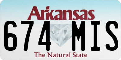 AR license plate 674MIS