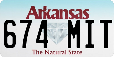 AR license plate 674MIT