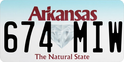 AR license plate 674MIW