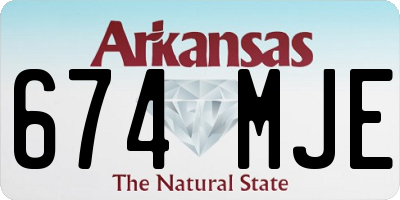 AR license plate 674MJE