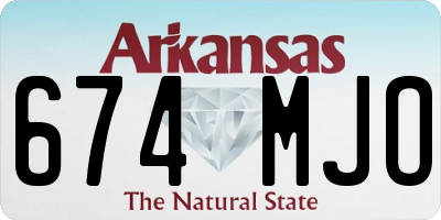 AR license plate 674MJO