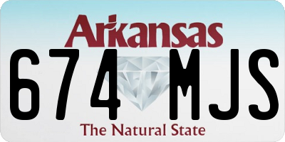 AR license plate 674MJS