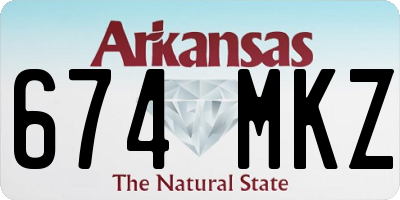 AR license plate 674MKZ