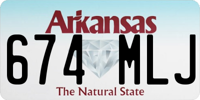 AR license plate 674MLJ