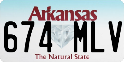 AR license plate 674MLV