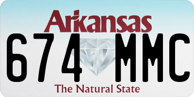 AR license plate 674MMC