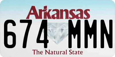 AR license plate 674MMN
