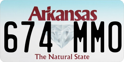 AR license plate 674MMO