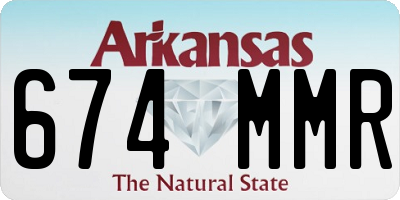 AR license plate 674MMR