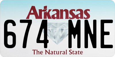 AR license plate 674MNE
