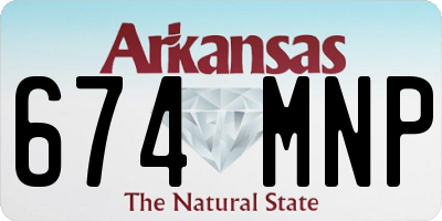 AR license plate 674MNP