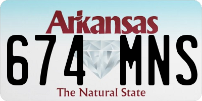 AR license plate 674MNS