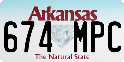 AR license plate 674MPC