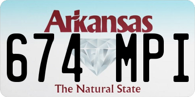 AR license plate 674MPI