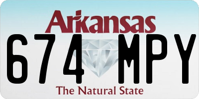 AR license plate 674MPY