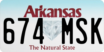 AR license plate 674MSK
