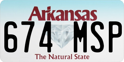 AR license plate 674MSP