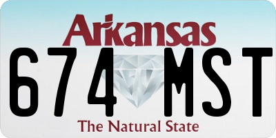 AR license plate 674MST