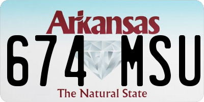 AR license plate 674MSU