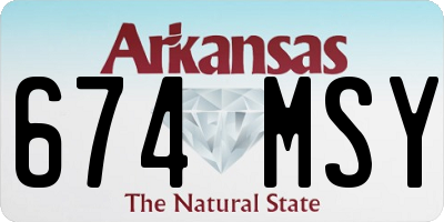 AR license plate 674MSY