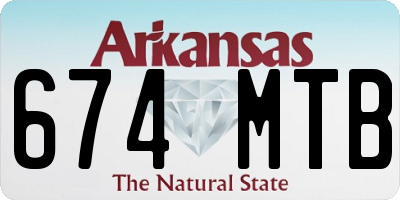AR license plate 674MTB
