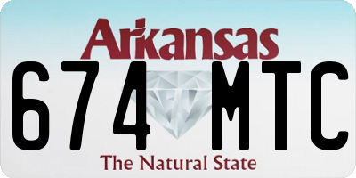 AR license plate 674MTC