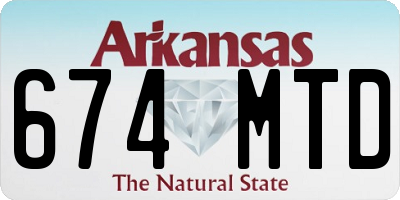 AR license plate 674MTD