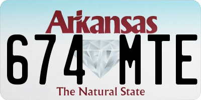 AR license plate 674MTE