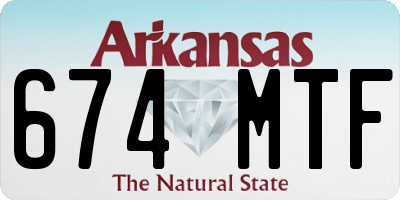 AR license plate 674MTF