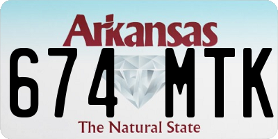 AR license plate 674MTK