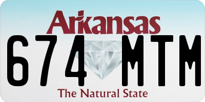 AR license plate 674MTM