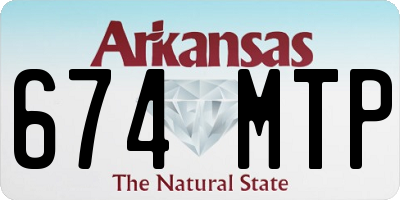 AR license plate 674MTP