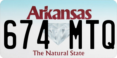 AR license plate 674MTQ
