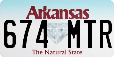 AR license plate 674MTR