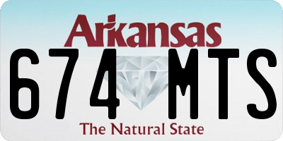 AR license plate 674MTS