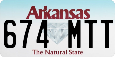 AR license plate 674MTT