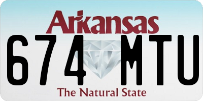 AR license plate 674MTU