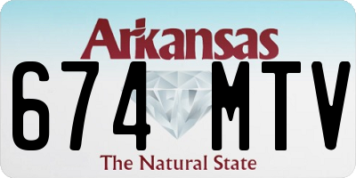 AR license plate 674MTV