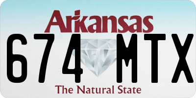 AR license plate 674MTX