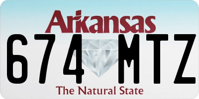 AR license plate 674MTZ
