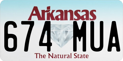 AR license plate 674MUA