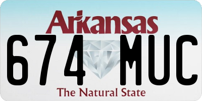 AR license plate 674MUC