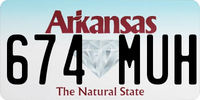 AR license plate 674MUH