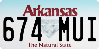 AR license plate 674MUI