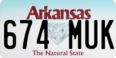 AR license plate 674MUK